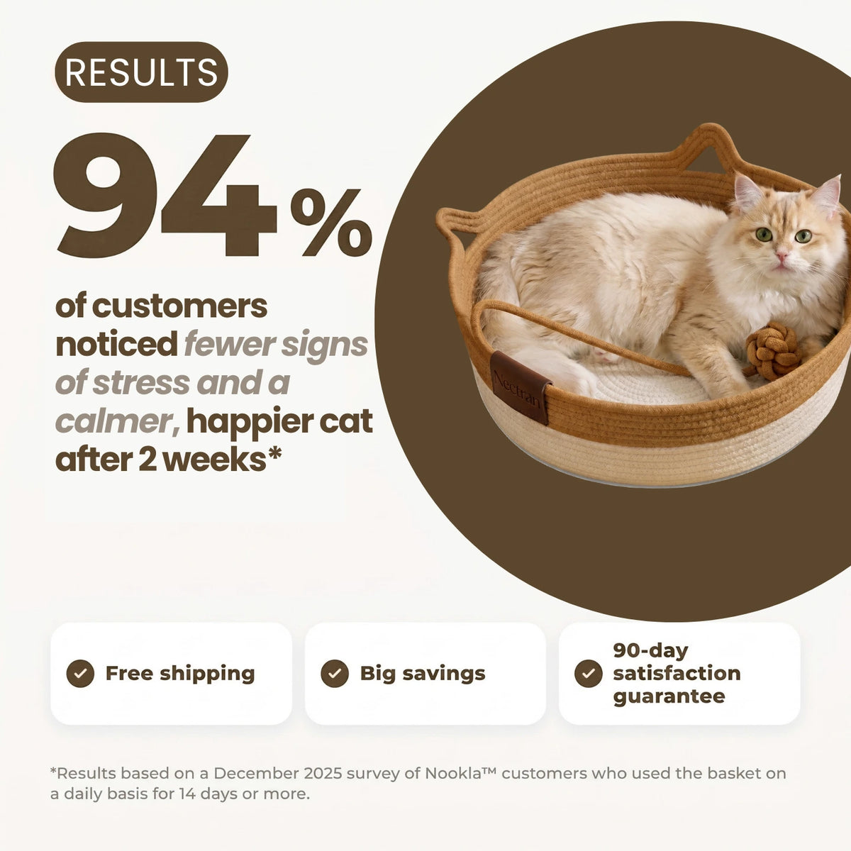 Nookla™ - Hand-woven natural fabric for your indoor cat