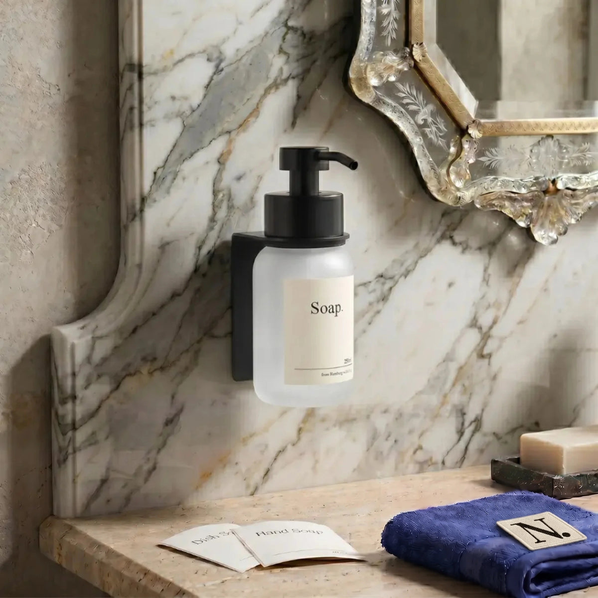 Sapino™ - Wall-mounted glass soap dispenser