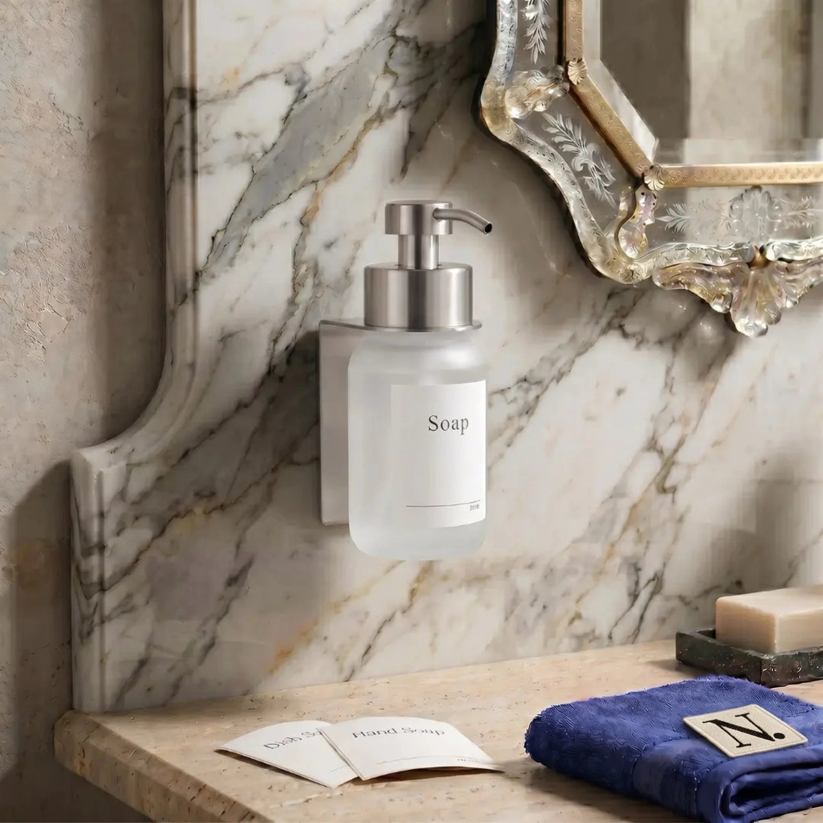 Sapino™ - Wall-mounted glass soap dispenser