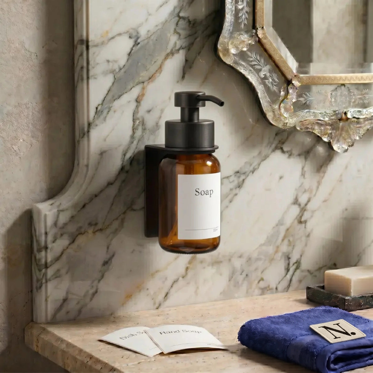 Sapino™ - Wall-mounted glass soap dispenser