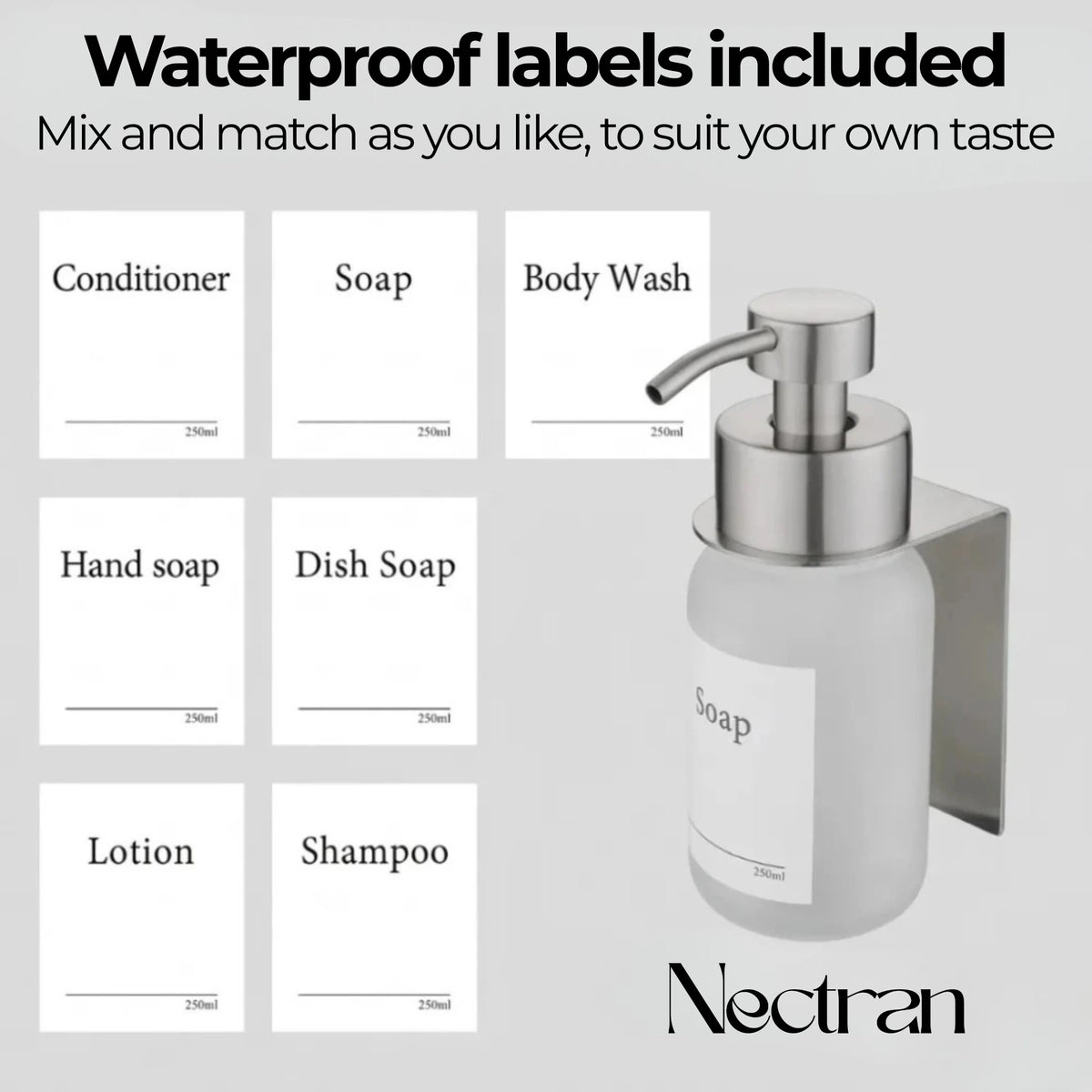 Sapino™ - Wall-mounted glass soap dispenser