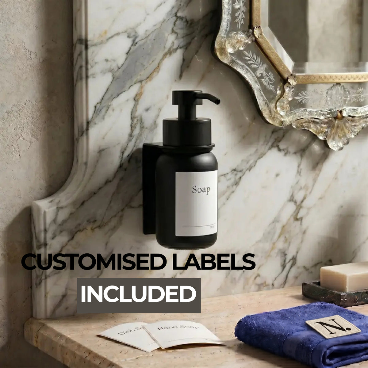 Sapino™ - Wall-mounted glass soap dispenser