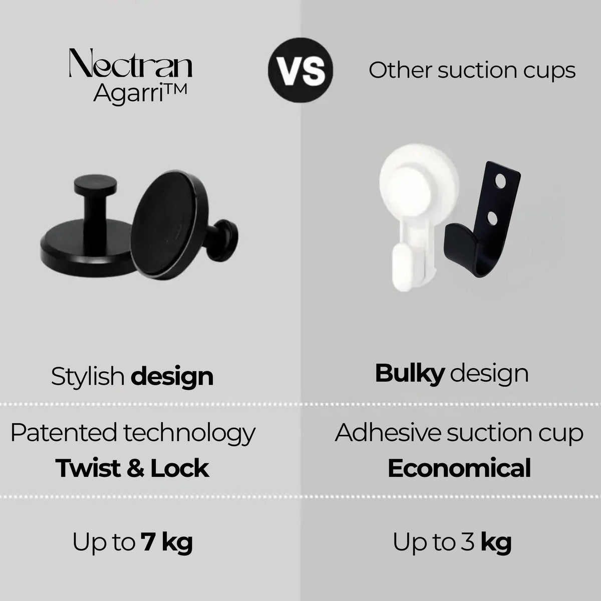 Agarri™ - Set of suction cup hooks