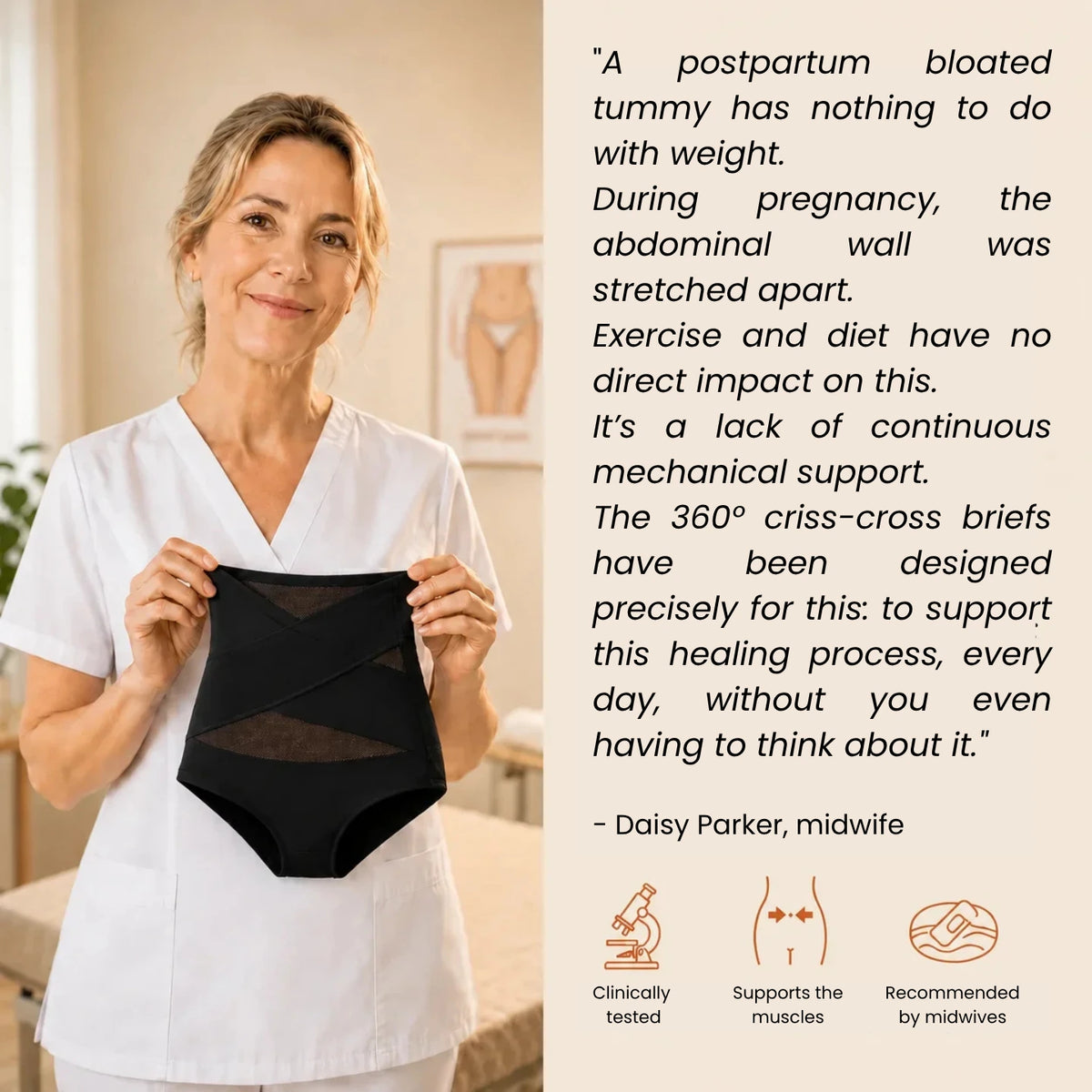 Belvia™ - Postnatal briefs with 360° compression