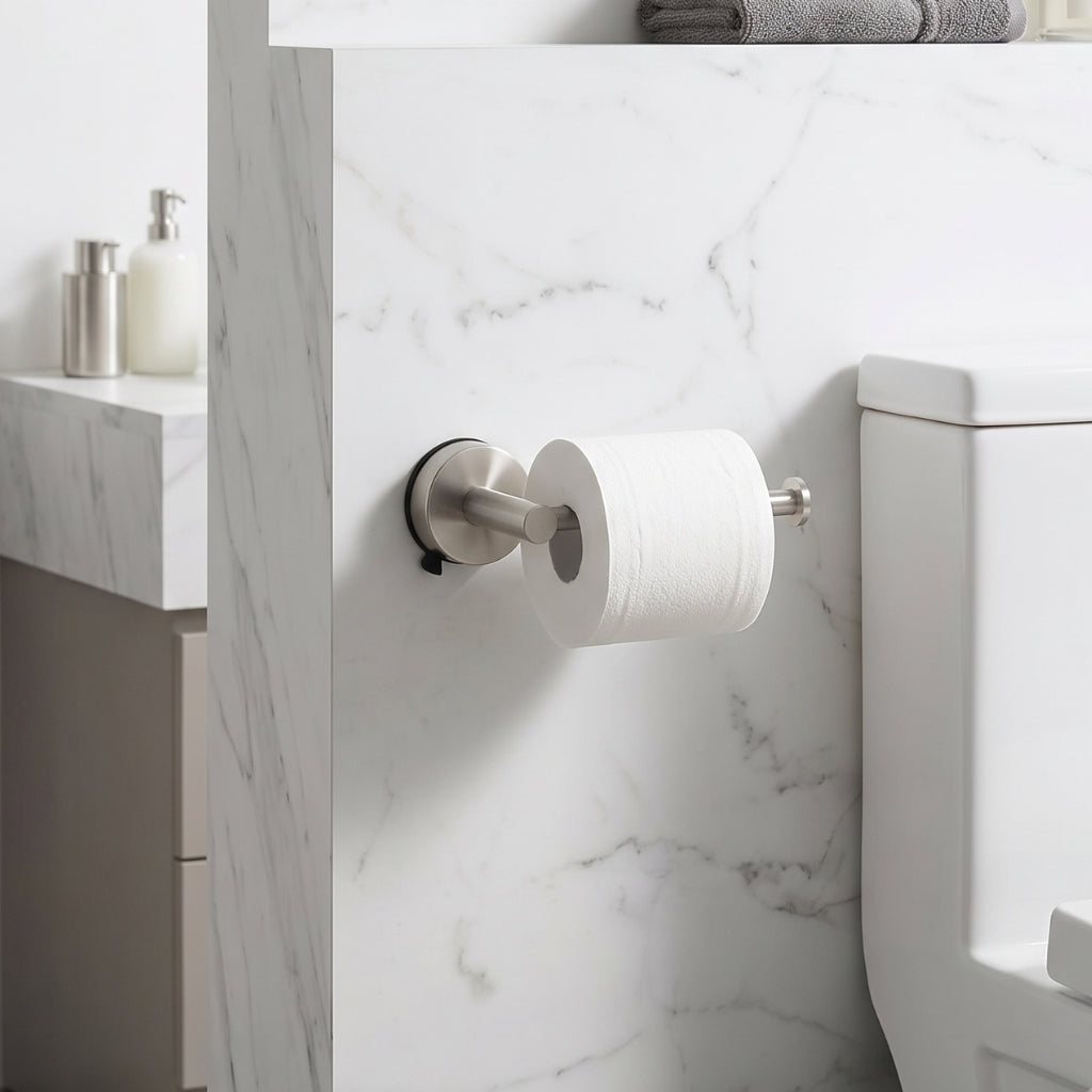RollFix™ - Suction-cup toilet roll holder